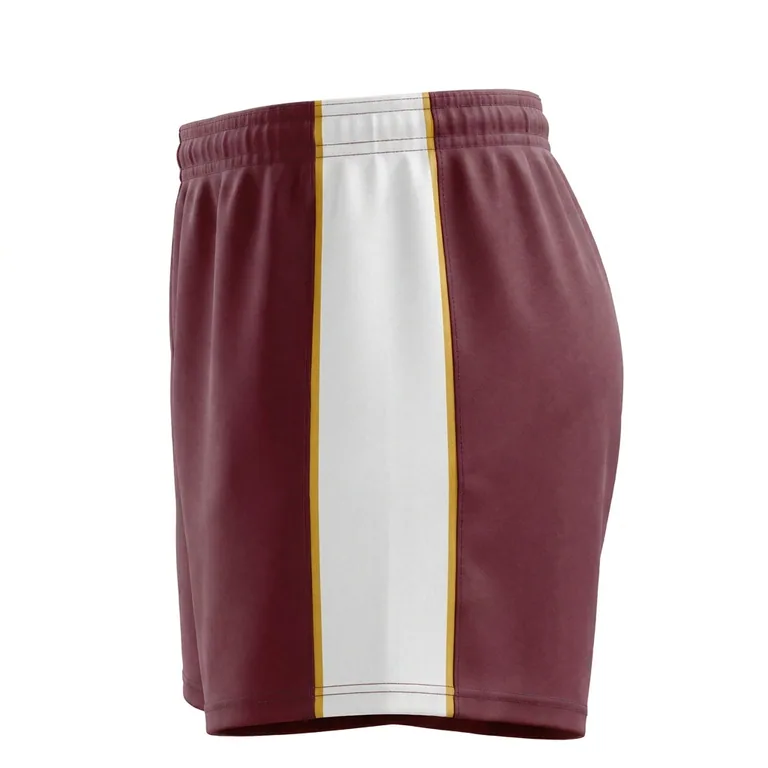 Custom rugby training shorts, right side view