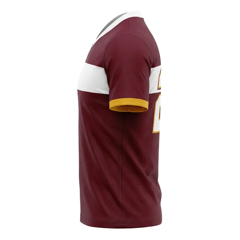 Custom rugby v-neck match jerseys, right side view