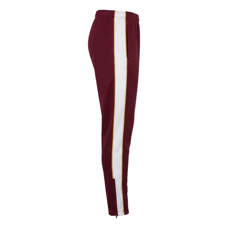 Custom rugby warm-up pants, left side view