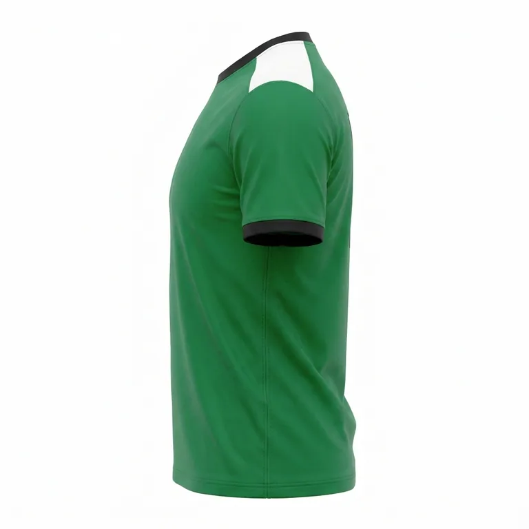 Custom soccer crew-neck match jerseys, right side view