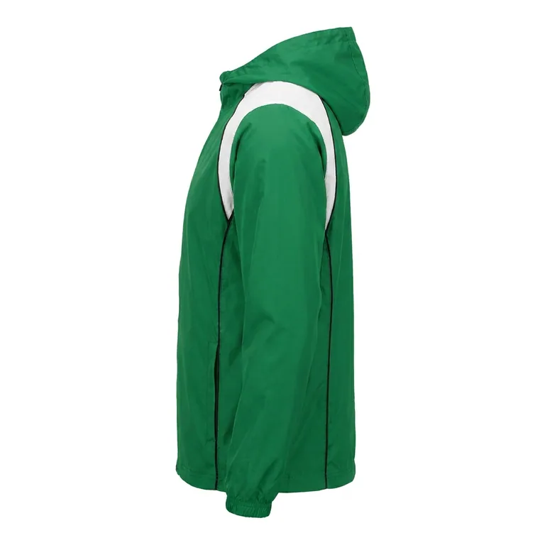 Custom soccer lightweight rain jackets, right side view