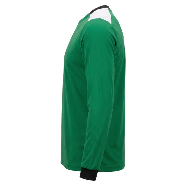 Custom soccer long-sleeve training shirts, right side view