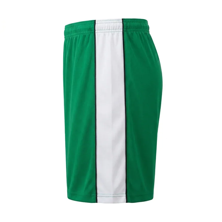 Custom soccer match shorts, right side view