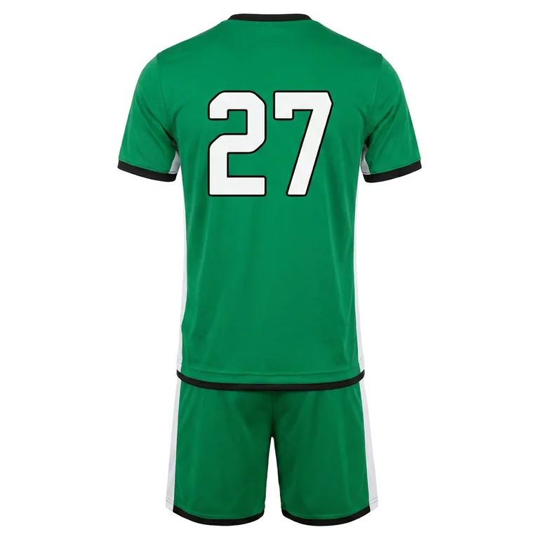 Custom soccer reversible match uniforms, back view