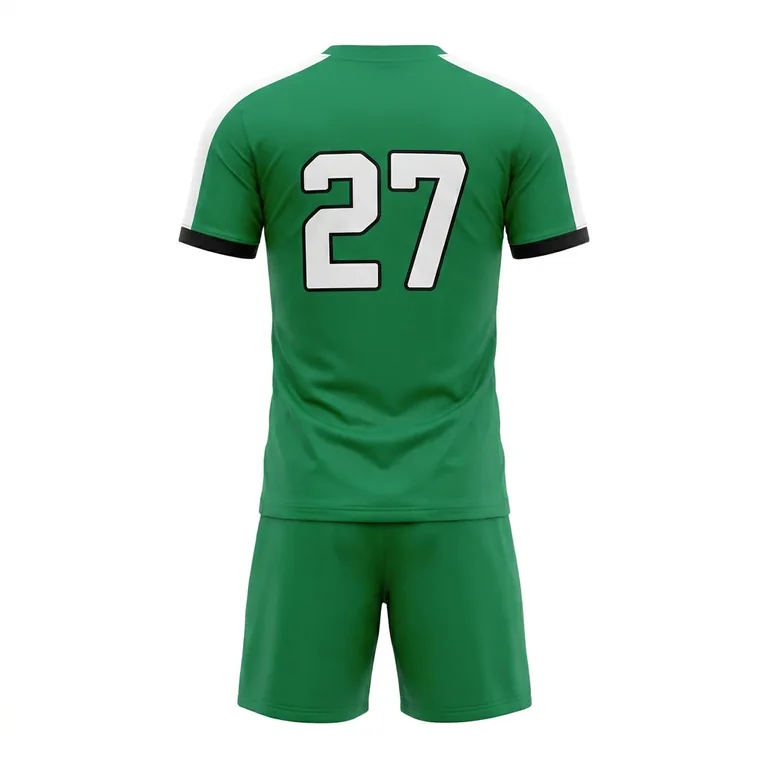 Custom soccer standard match uniforms, back view