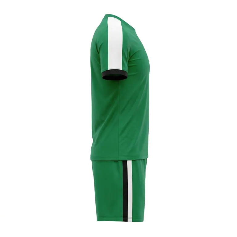 Custom soccer standard match uniforms, left side view