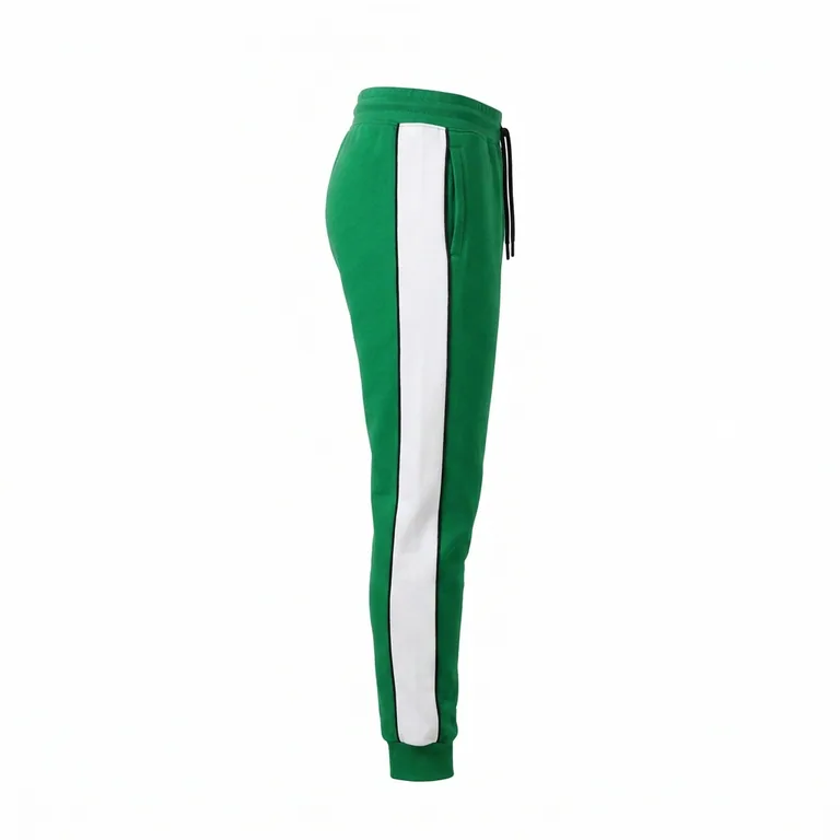 Custom soccer team joggers, left side view