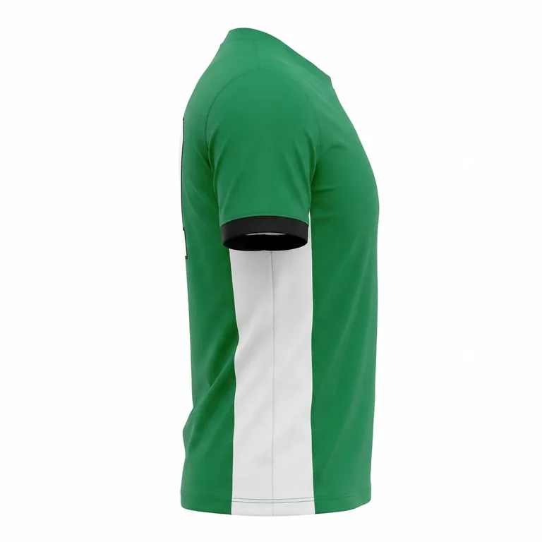 Custom soccer v-neck match jerseys, left side view
