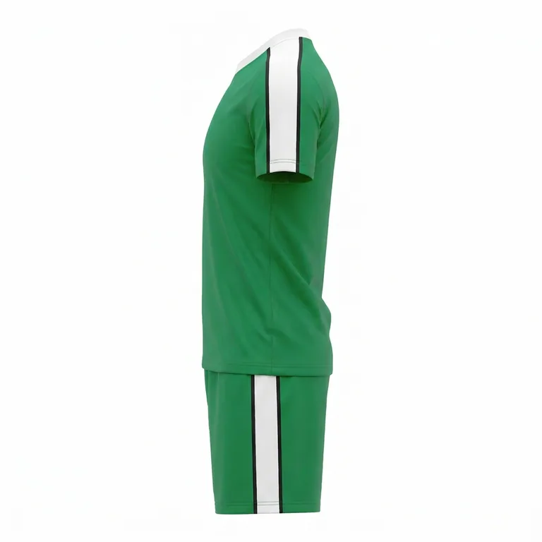 Custom soccer v-neck match uniforms, right side view