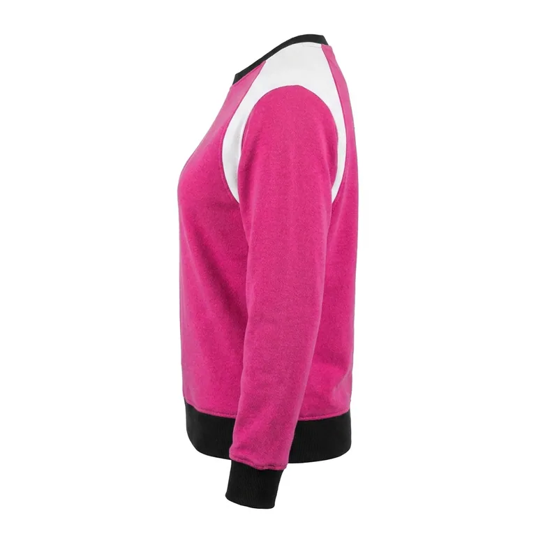 Custom softball crew-neck team sweatshirts, right side view
