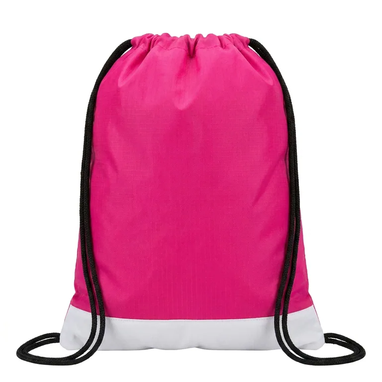 Custom softball drawstring bags, back view