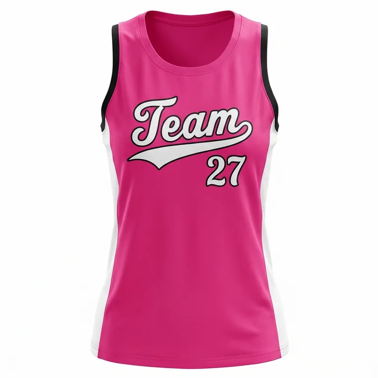 Custom softball performance tank tops, front view