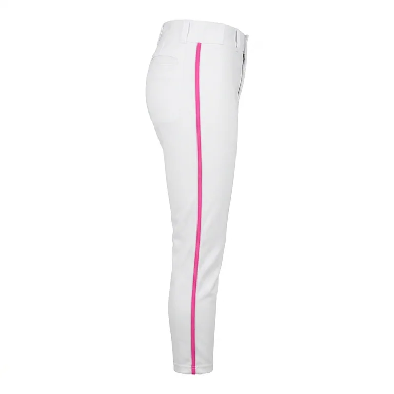 Custom softball standard game pants, left side view