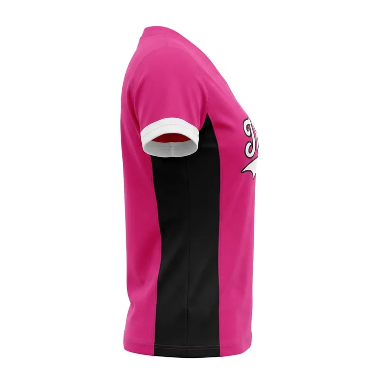 Custom softball v-neck game jerseys, right side view