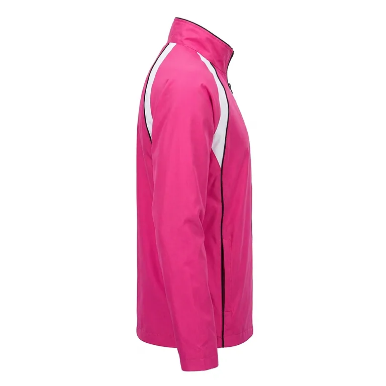 Custom softball wind jackets, left side view