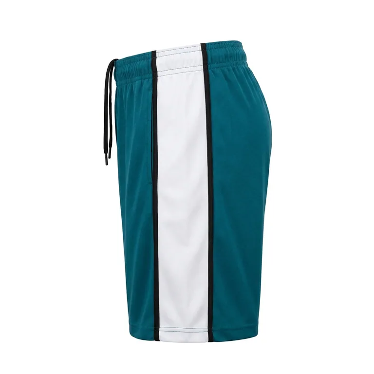 Custom volleyball athletic shorts, left side view