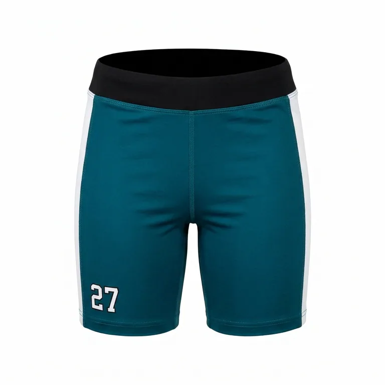 Custom volleyball competition shorts, front view