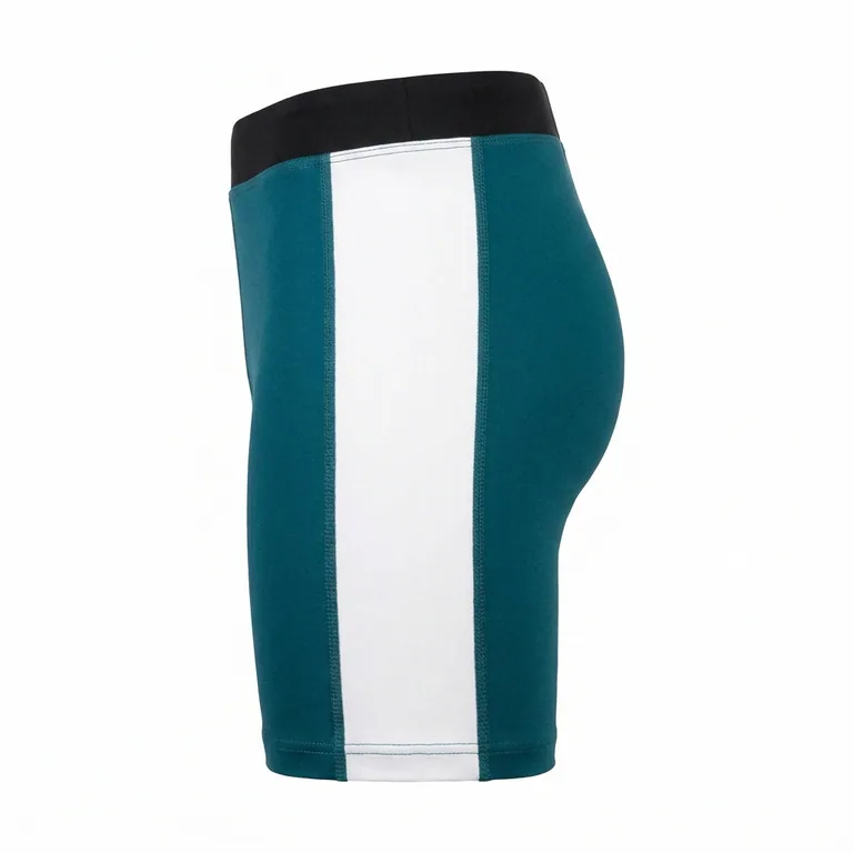 Custom volleyball competition shorts, left side view