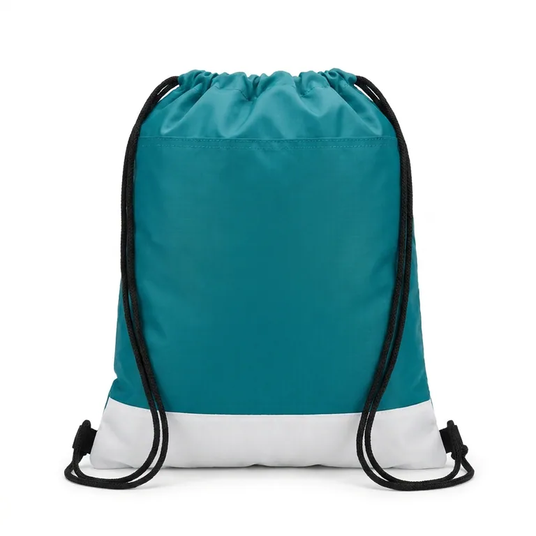 Custom volleyball drawstring bags, back view