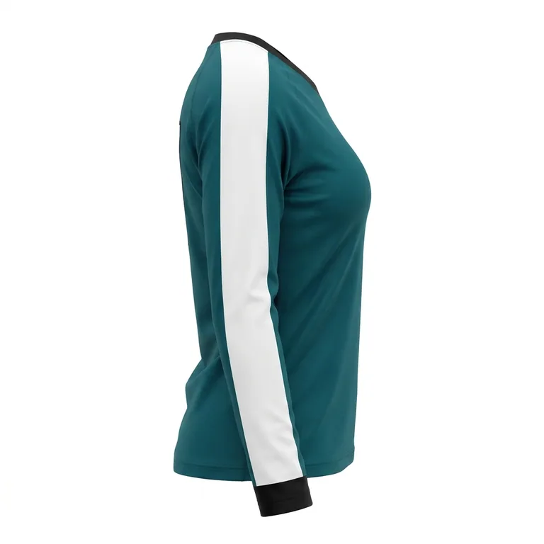 Custom volleyball long-sleeve match jerseys, left side view