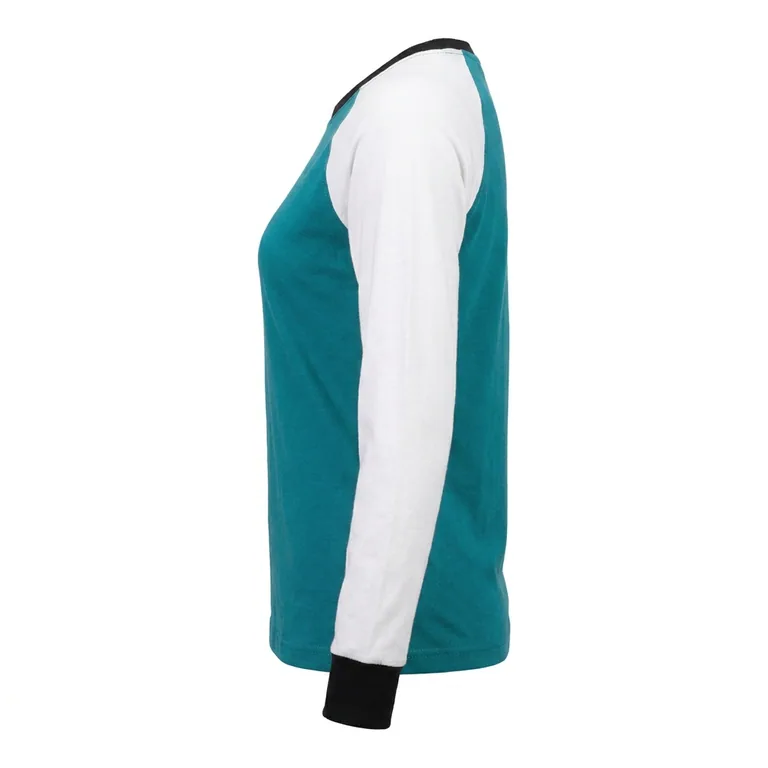 Custom volleyball long-sleeve team tees, right side view