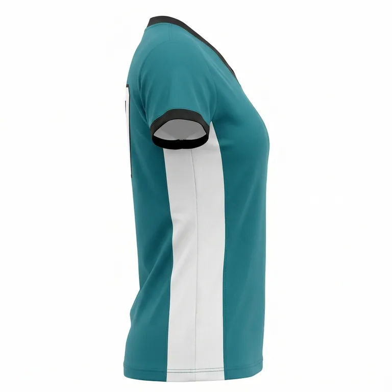Custom volleyball short-sleeve match jerseys, left side view