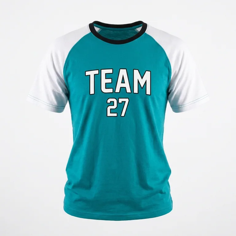 Custom volleyball short-sleeve team tees, front view