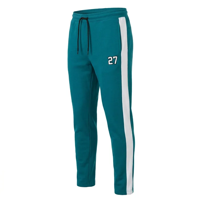 Custom volleyball team sweatpants, left side view