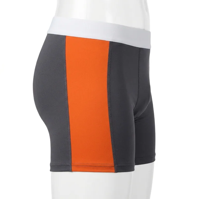 Custom wrestling base-layer briefs, left side view