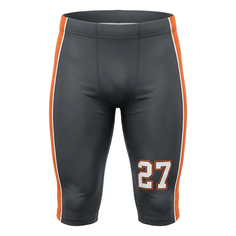 Custom wrestling base-layer spats, front view