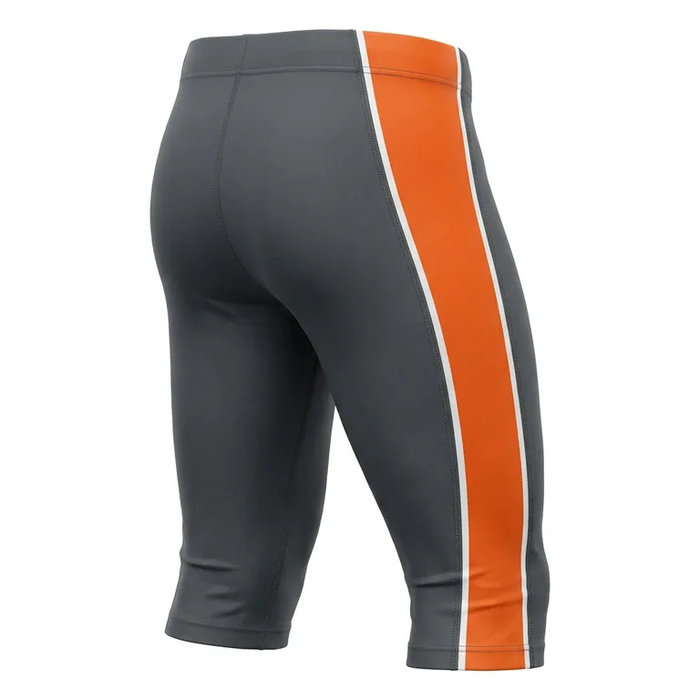 Custom wrestling base-layer spats, right side view