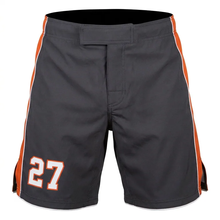 Custom wrestling fight shorts, front view