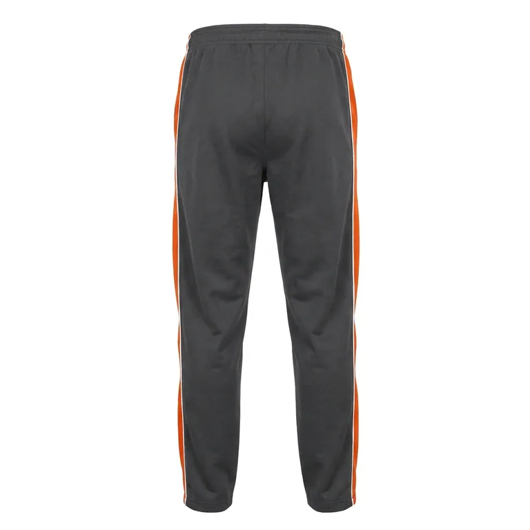 Custom wrestling full-length piped warm-up pants, back view