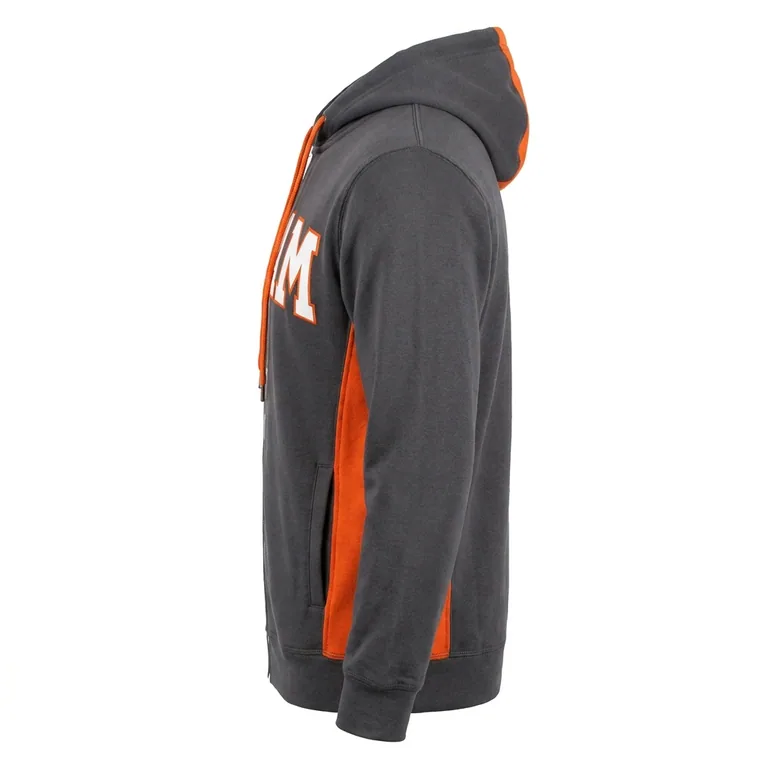 Custom wrestling full-zip hooded jackets, right side view