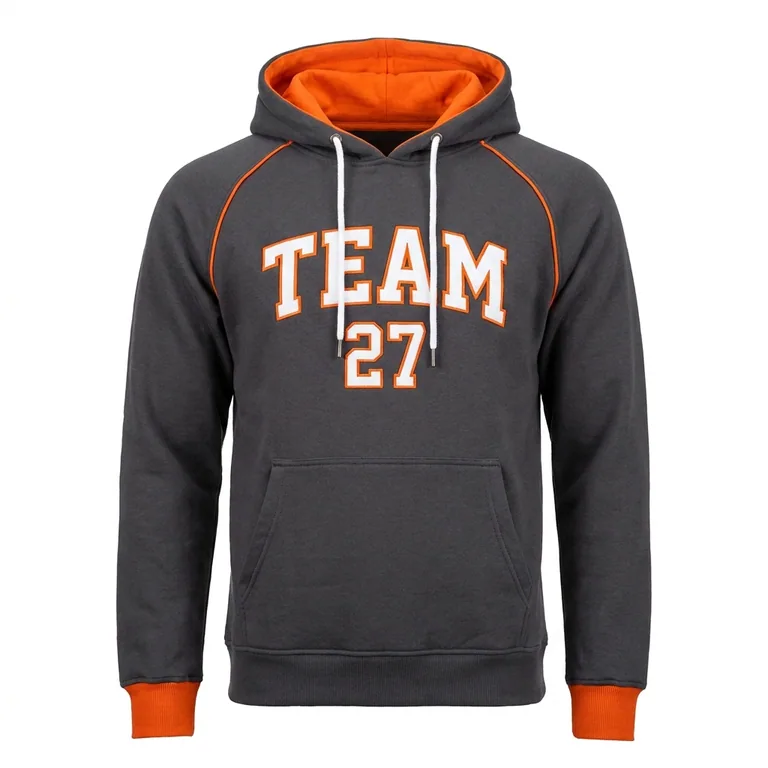 Custom wrestling hooded pullovers, front view