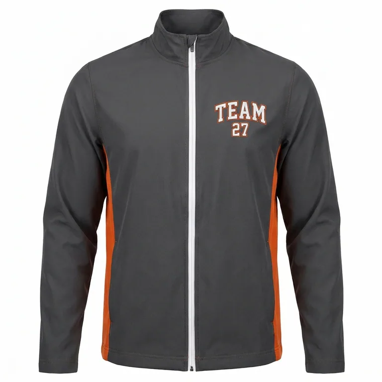 Custom wrestling lightweight warm-up jackets, front view