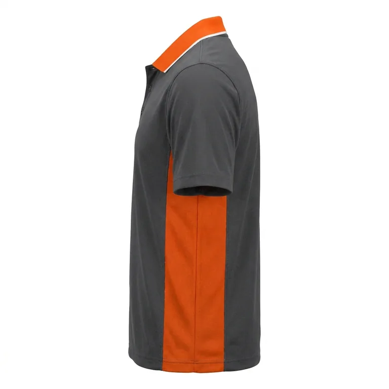 Custom wrestling performance team polos, right side view
