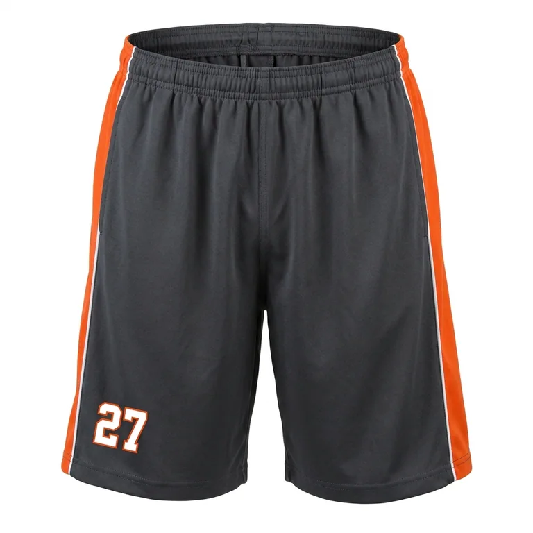 Custom wrestling practice shorts, front view
