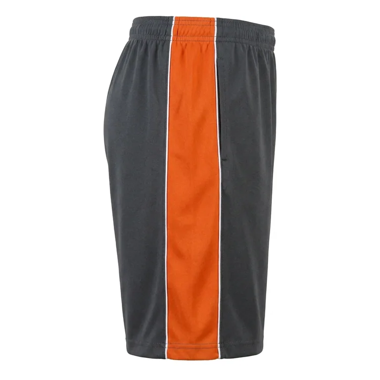 Custom wrestling practice shorts, left side view