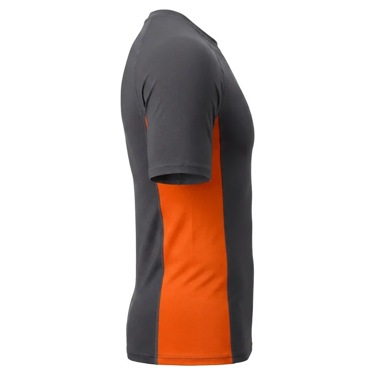 Custom wrestling short-sleeve compression shirts, left side view