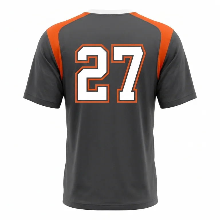 Custom wrestling short-sleeve performance shirts, back view