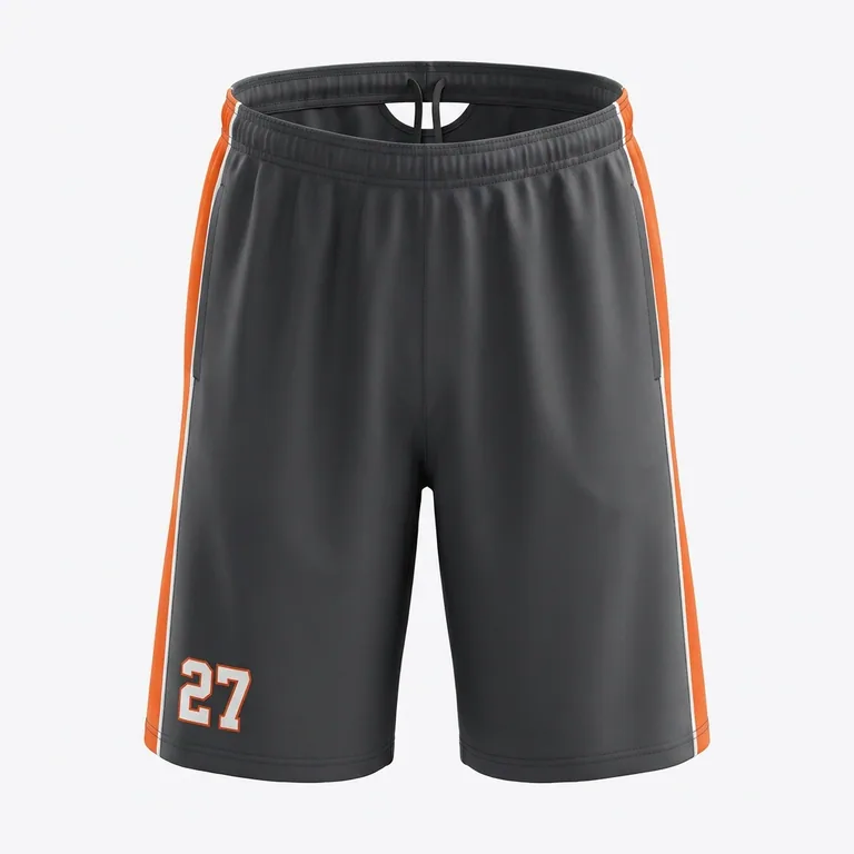 Custom wrestling training shorts, front view